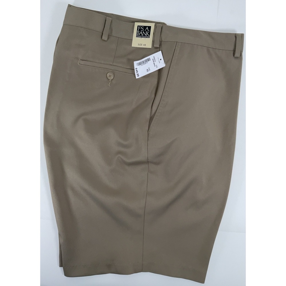 NWT Men's Jos. A. Bank Classic Collection Tailored Fit Dress Shorts Khaki 48X10